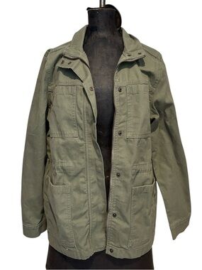 NWT Canvas Anorak Vintage America Olive Green Utility Army Jacket